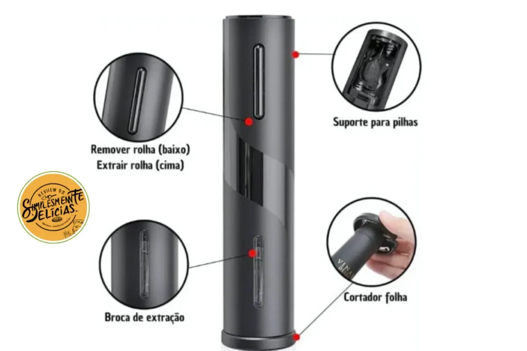 Abridor de Vinho Elétrico